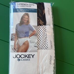Jockey Blue, White, and PolkaDot French Cut Briefs Underwear Size 9